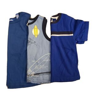 Lot of 3 Carter's Just Friends River Trader Boys Shirts Size 5 Blue Sleeveless